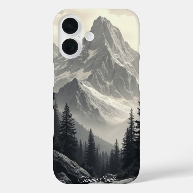 Monochrome Mountain Range  Case-Mate iPhone Case (Back)