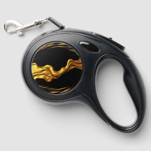 Monochrome Opulent Swirl Designer Luxury Dog Leash
