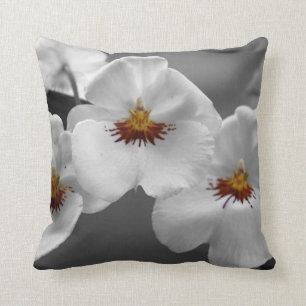 Monochrome Orchids  American MoJo Pillow