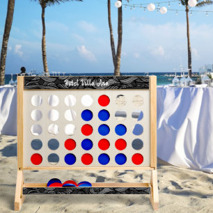 Monochrome Paisley Beach Connect Game Fast Four