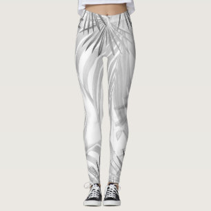 Monochrome Palm Bliss 1 #tropical #art Leggings