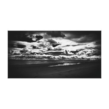 Monochrome Picture of Dornoch Beach Canvas Print Monochrome Picture of Dornoch Beach Canvas Print