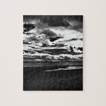 Monochrome Picture of Dornoch Beach Jigsaw Puzzle Monochrome Picture of Dornoch Beach Jigsaw Puzzle