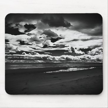 Monochrome Picture of Dornoch Beach Mouse Pad Monochrome Picture of Dornoch Beach Mouse Pad