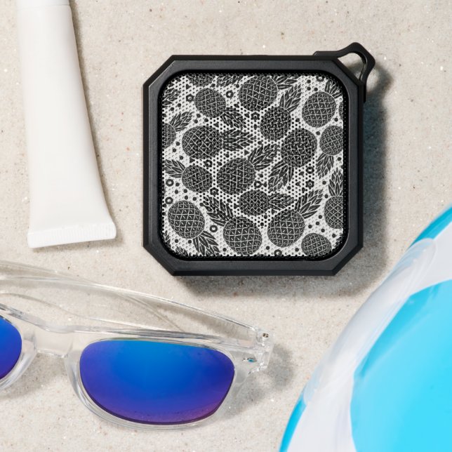 Monochrome Pineapples Bluetooth Speaker (Insitu(Beach))