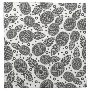 Monochrome Pineapples Cloth Napkin