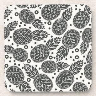 Monochrome Pineapples Coaster
