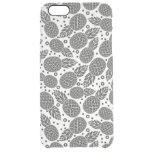 Monochrome Pineapples Clear iPhone 6 Plus Case