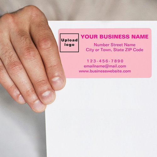 Monochrome Pink Business Brand on Shipping Label