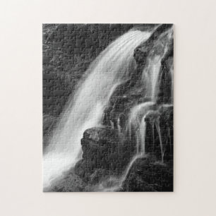 Monochrome Poconos Waterfall Jigsaw Puzzle