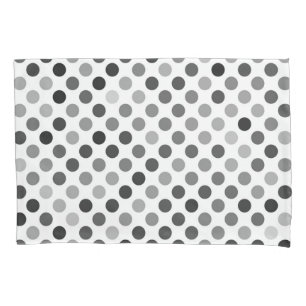Monochrome Polka Dot Pattern (Black & White Dots) Pillow Case