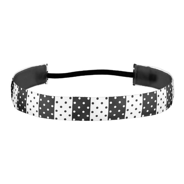 Monochrome Polka Dots Headband (Front)