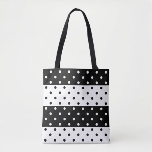 Monochrome Polka Dots Tote