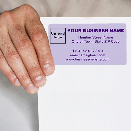 Monochrome Purple Business Brand on Shipping Label