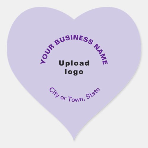 Monochrome Purple Business Brand With Logo on Heart Sticker