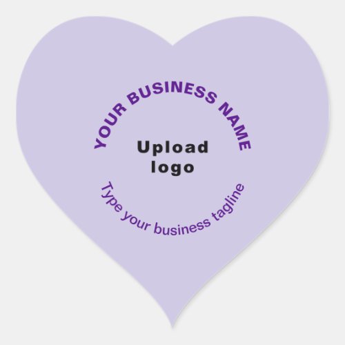 Monochrome Purple Business Brand With Tagline on Heart Sticker