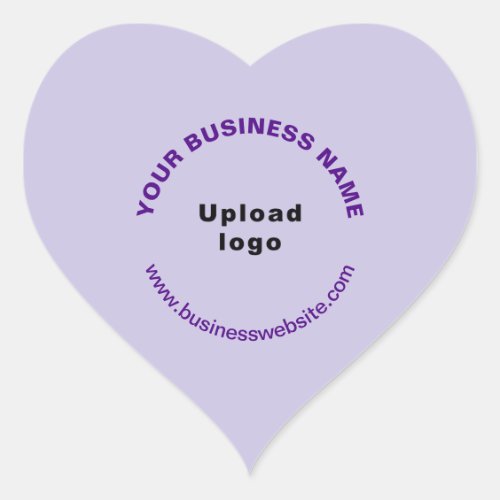 Monochrome Purple Business Brand With Website on Heart Sticker