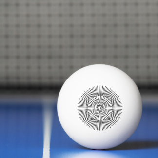 Monochrome Radial Ping Pong Ball