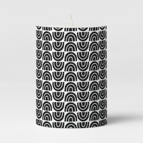 Monochrome Rainbows Pillar Candle