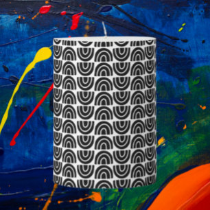 Monochrome Rainbows Pillar Candle