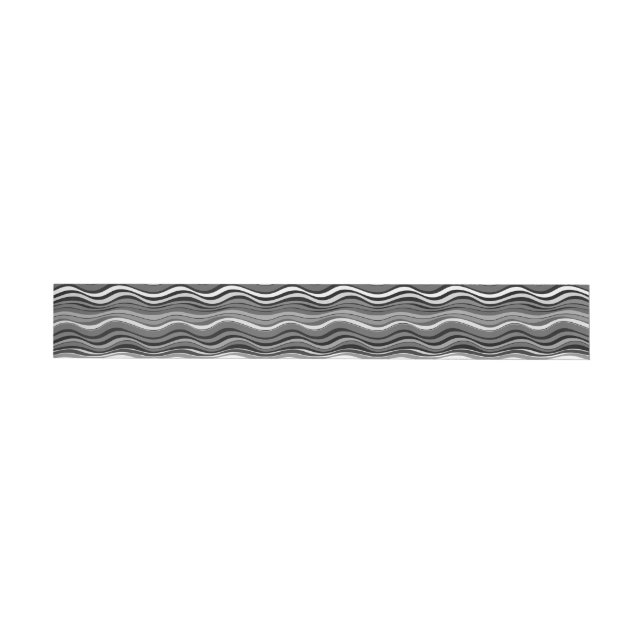 Monochrome Ripples Pattern Wrap Around Label (Individual)