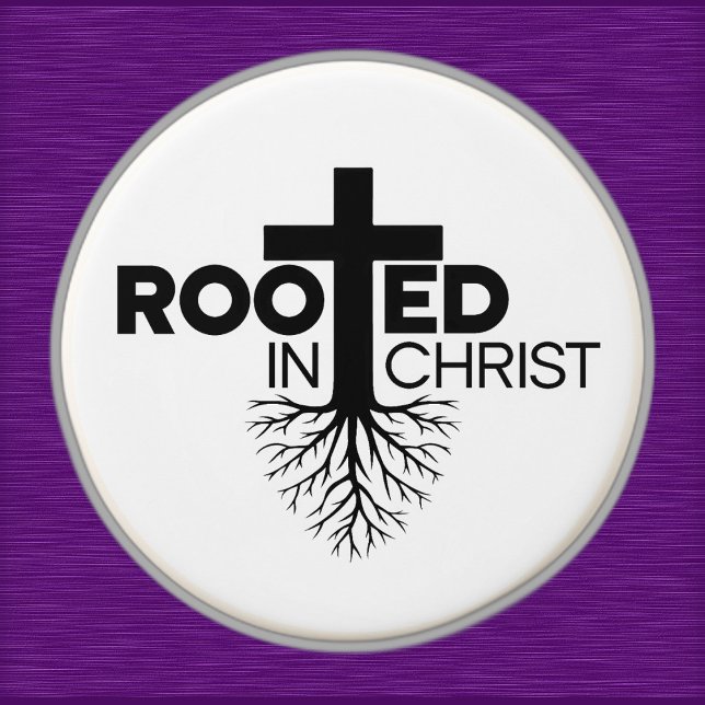 Monochrome Rooted In Christ Christian Bible Verse PopSocket (Rooted in Christ Christian Phone Grip)