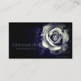 Embossed Soft Pink Rose Business Card