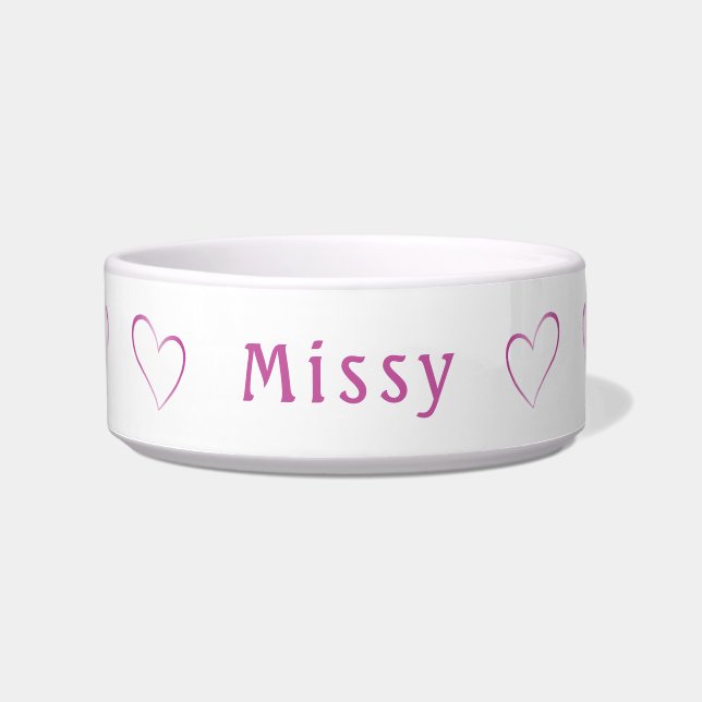 Monochrome Simple Elegant Personalised Bowl (Front)