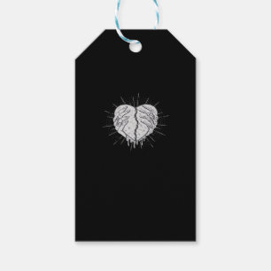 Monochrome Skeleton Hand With Heart Classic Gift Tags