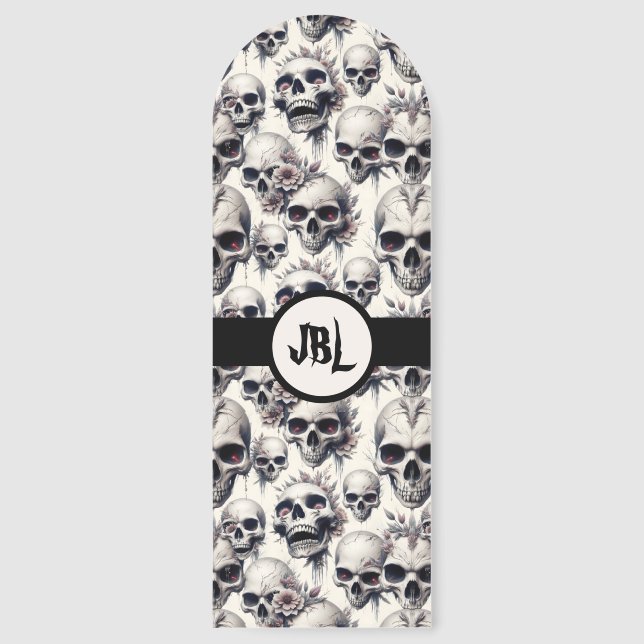 Monochrome Skulls Bookmarks (Front)