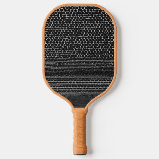 Monochrome snake straight line carbon fiber pickleball paddle 