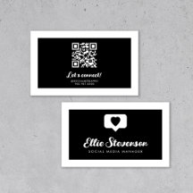 Monochrome Social Media Manager QR code 