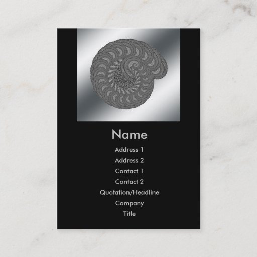 Customizable Monochrome Spiral Graphic. Business Card Templates