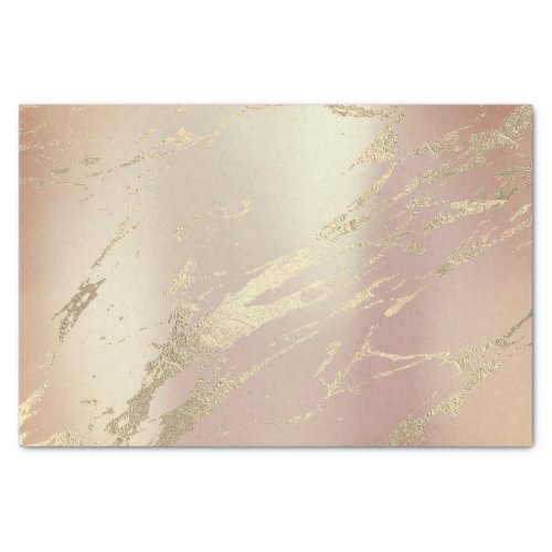 Monochrome Stone Copper Rose Gold Metallic Marble Tissue Paper