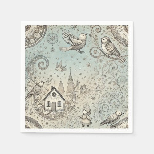 Monochrome Surrealism Collection Napkins