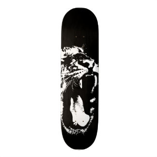 Monochrome Tiger Skateboard Deck