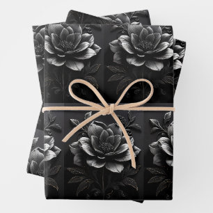 Monochrome Tree Elegance Wrapping Paper