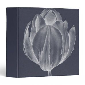 Monochrome Tulip I 3 Ring Binder