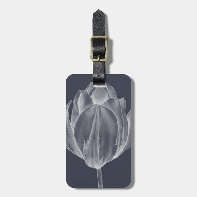 Monochrome Tulip I Luggage Tag (Front Vertical)