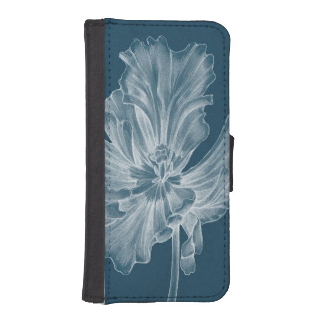 Monochrome Tulip II iPhone Wallet Case (Front)