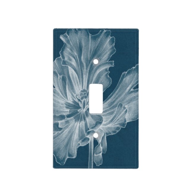 Monochrome Tulip II Light Switch Cover (Front)