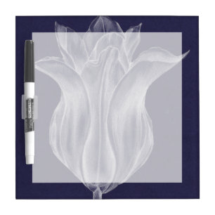 Monochrome Tulip III Dry Erase Board