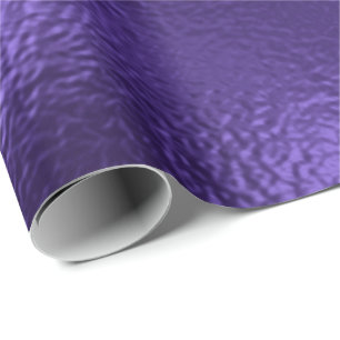Monochrome Ultra Violet Purple Glass Metallic Wrapping Paper
