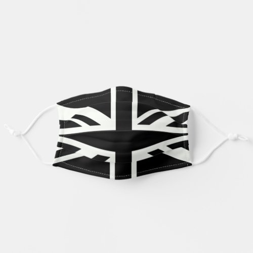 Monochrome Union Jack British Flag Adult Cloth Face Mask