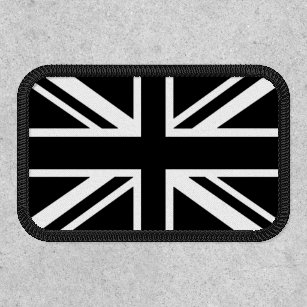 Monochrome Union Jack British Flag United Kingdom Patch