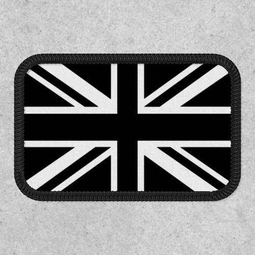 Monochrome Union Jack British Flag United Kingdom Patch