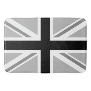 Monochrome Union Jack/Flag Design Bathroom Mat