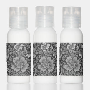 Monochrome Vintage Floral Pattern Hand Lotion