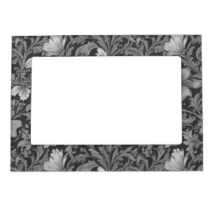 Monochrome Vintage Floral Pattern  Magnetic Frame