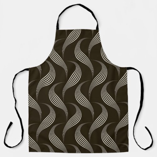 Monochrome Vintage Geometric Seamless Ornament Apron